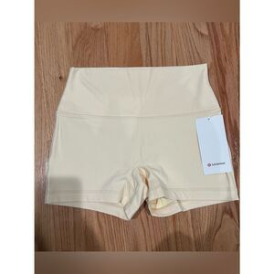 NWT 10 Align 4” No Line High-Rise Yoga Biker Short Lululemon - Butter Cream